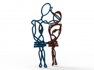 staring lovers pair able pendant Modelo 3D