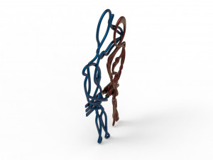 staring lovers pair able pendant Modelo 3D