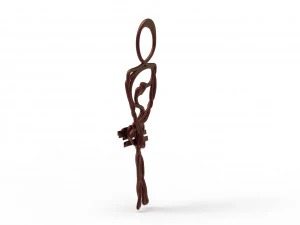 staring lovers pair able pendant 3D Model