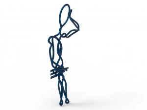 staring lovers pair able pendant 3D Model