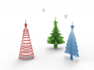 christmas trees Modelo 3D