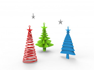 christmas trees 3D Model