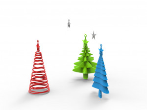 christmas trees 3D Model