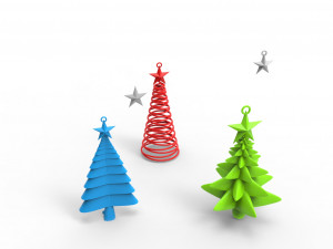 christmas trees 3D Model