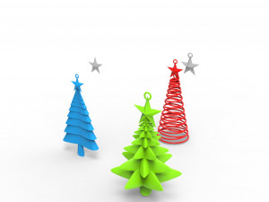 christmas trees 3D Model