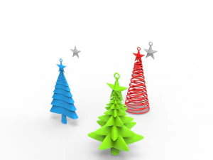 christmas trees 3D Model