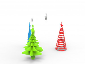 christmas trees 3D Model