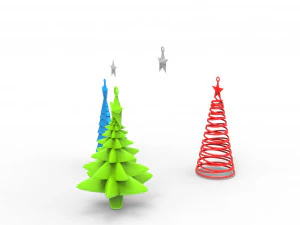 christmas trees 3D Model