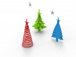 christmas trees 3D Model
