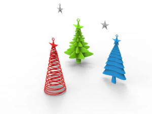 christmas trees 3D Model