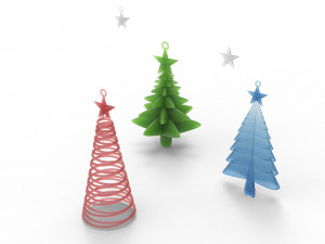 christmas trees 3D Model