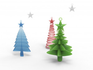 christmas trees 3D Model