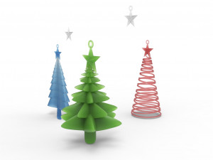christmas trees 3D Model