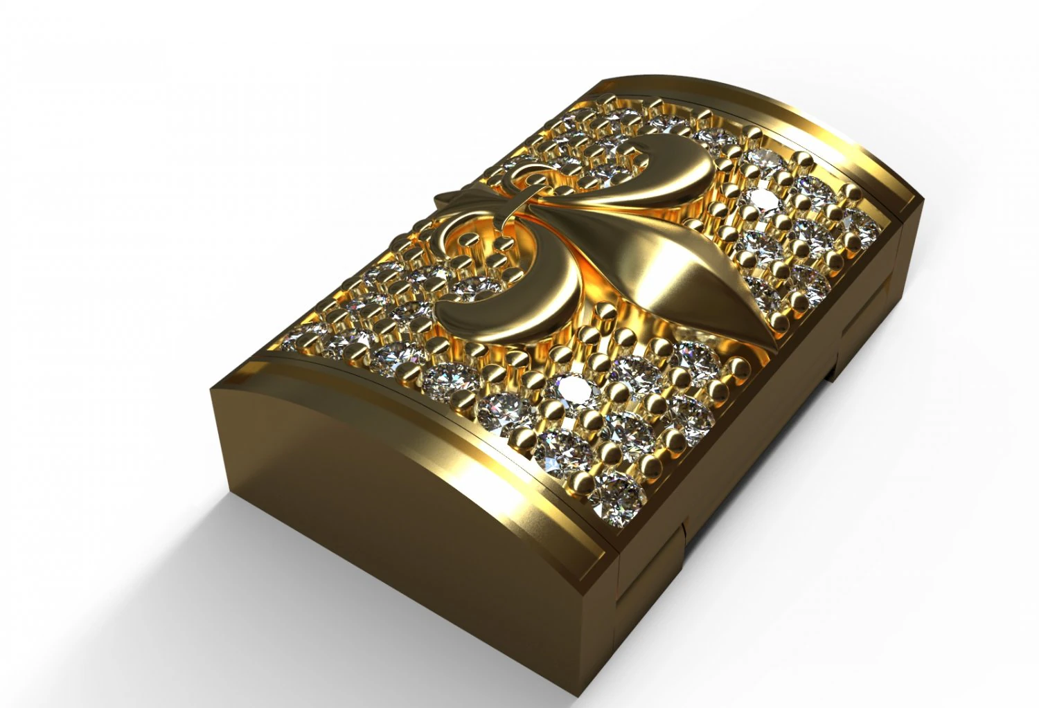 bracelet lock 1610 mm 3D Model .c4d .max .obj .3ds .fbx .stl .blend