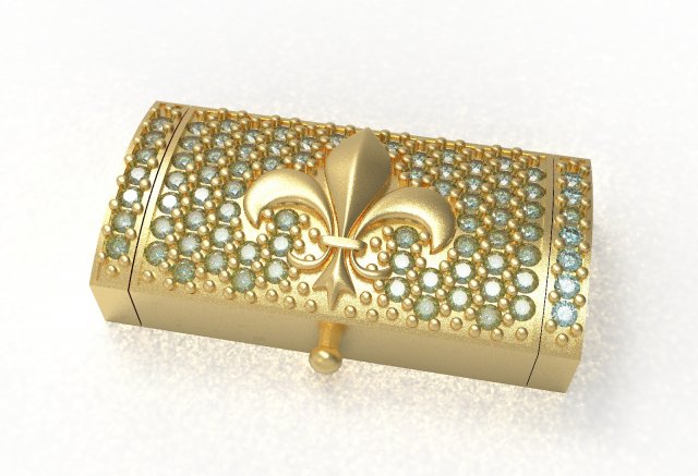 bracelet clasp lock12mm x 24mm 3D Model .c4d .max .obj .3ds .fbx .stl .blend 