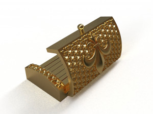 bracelet clasp lock12mm x 24mm 3D Model