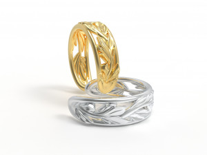Leaf ring 3D Model