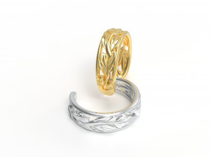 Leaf ring 3D Model
