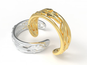 Leaf ring 3D Model