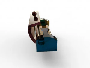 Tiny bracelet clasp lock 20mm X 5mm 3D Model