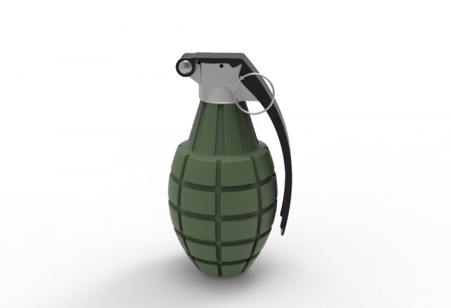 Grenade 3D Model .c4d .max .obj .3ds .fbx .stl .blend 