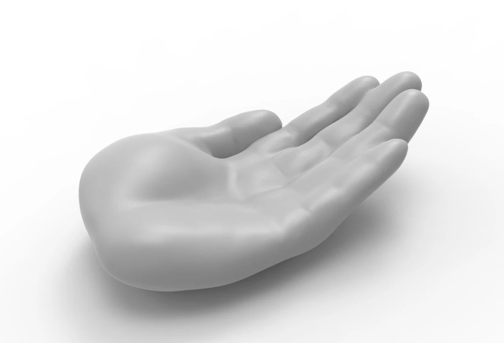 Bandeja de m&atilde;o - cinzeiro Modelo 3D .c4d .max .obj .3ds .fbx .stl .blend 
