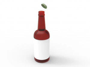 Beer glass bottle 3D Model