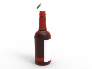 Beer glass bottle Modello 3D