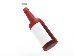 Beer glass bottle Modello 3D