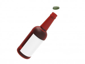 Beer glass bottle Modello 3D