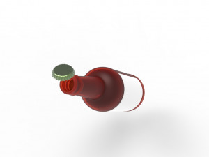 Beer glass bottle Modello 3D