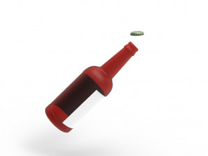 Beer glass bottle Modello 3D