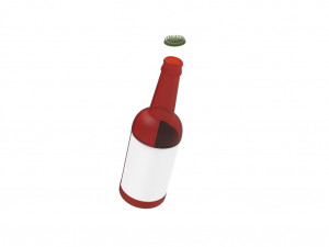 Beer glass bottle Modello 3D