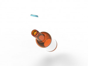 Beer glass bottle Modello 3D