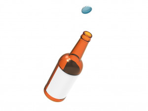 Beer glass bottle Modello 3D