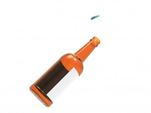 Beer glass bottle Modello 3D