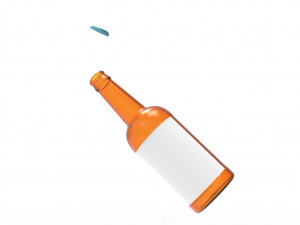Beer glass bottle Modello 3D