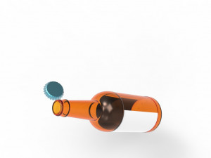 Beer glass bottle Modello 3D
