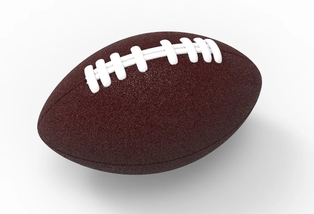 Ball - American football rugby 3D Model .c4d .max .obj .3ds .fbx .stl .blend