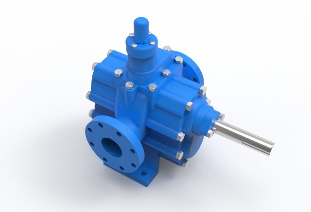 Hydraulic gear pump 3D Modell .c4d .max .obj .3ds .fbx .stl .blend 
