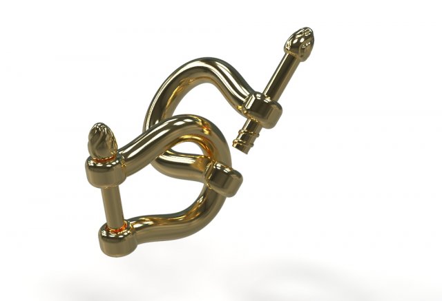 U clasp lock 3D Model .c4d .max .obj .3ds .fbx .stl .blend 