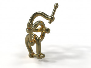 U clasp lock 3D Model
