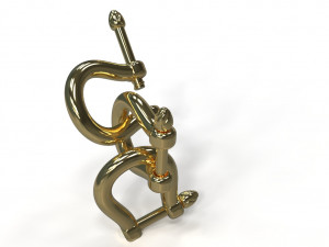 U clasp lock 3D Model