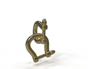 U clasp lock 3D Model
