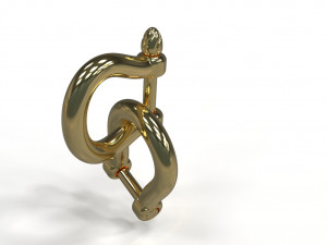 U clasp lock 3D Model