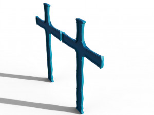 Geometric cross 3D 모델