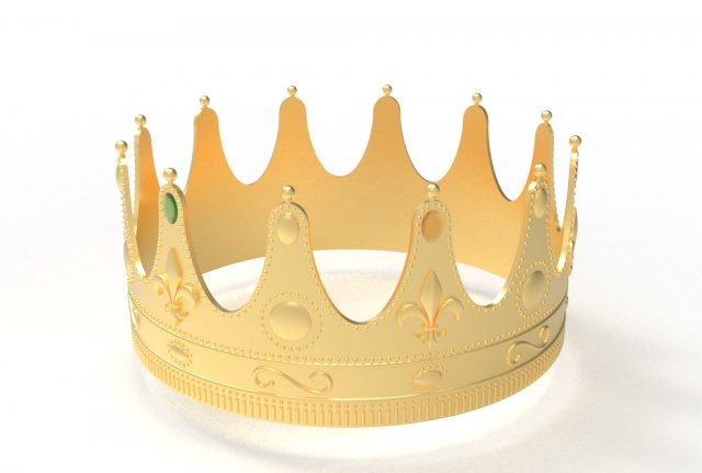 Queen crown Modelo de Impressão 3D .c4d .max .obj .3ds .fbx .stl .blend 