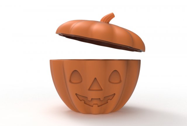 Pumpkin bowl urn 3D 打印模型 .c4d .max .obj .3ds .fbx .stl .blend 