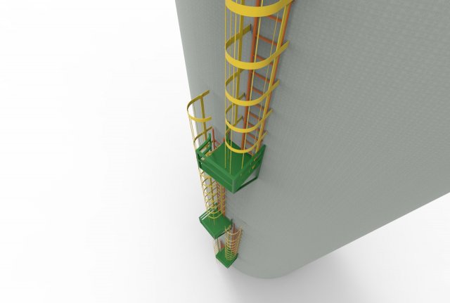 Tower ladder 3D Model .c4d .max .obj .3ds .fbx .stl .blend 
