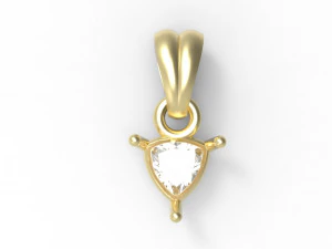Trillion pendant 5mm 3D Print Model